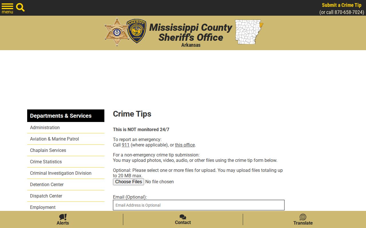 Mississippi County wanted fugitives sheriff crime tip form
